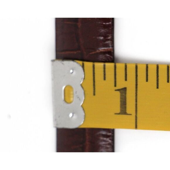 VTG Lauren Ralph Lauren CROCO BROWN GENUINE LEATHER 3/4"Wd WOMEN'S BELT Sz M (X3 - Picture 7 of 13